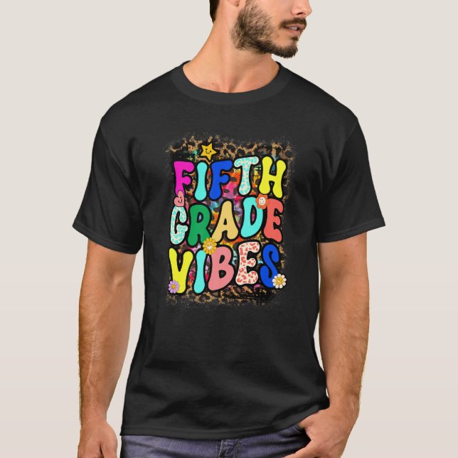 T-shirt Fifth Grade 5th Vibes Team Retro Tie Dye 1st Day O (Devant)