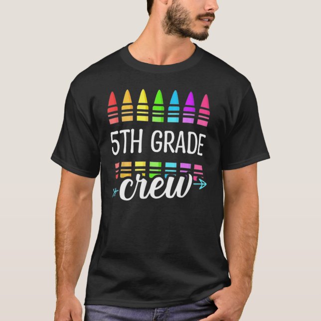 T-shirt Fifth Grade Crew 5th School Day Team 5th Grade (Devant)