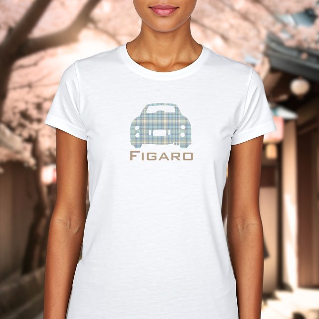 T-shirt Figarations Figaro McFig Tartan Car (Add your name to this cute tartan figaro car t-shirt! Perfect to wear when driving your cute car)