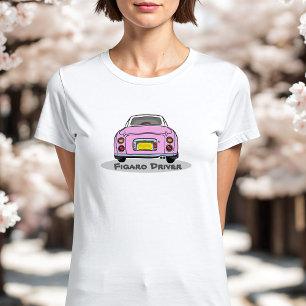 T-shirt Figarations Jolie rose Figaro Nom du conducteur