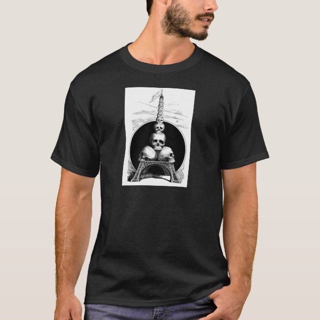 T-shirt Figaro. Tour Eiffel pour le cimetière (Devant)