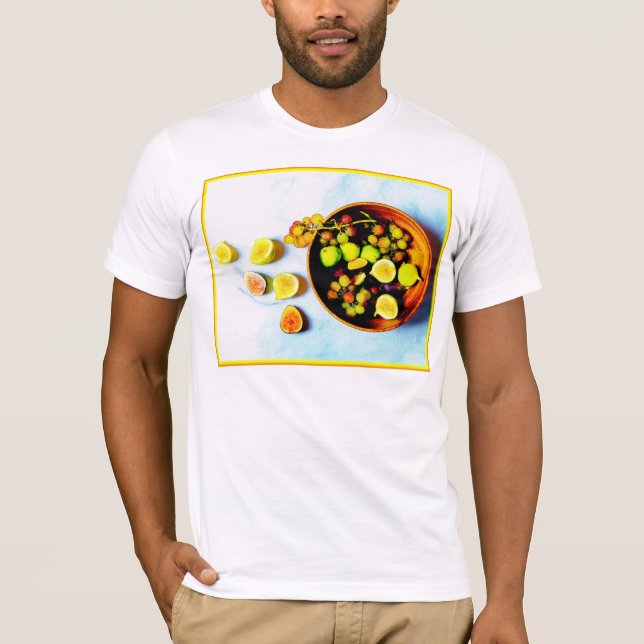 T-shirt "Figes Et Fruits De Raisins" Belle Photo. Commande (Devant)