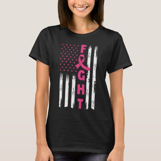 T-shirt Fight Breast Cancer American (Devant)