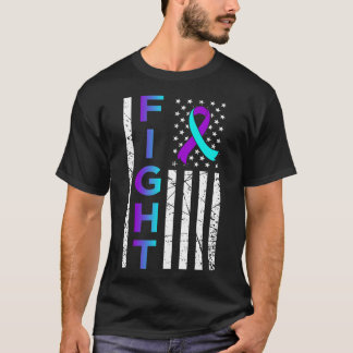 T-shirt Fight USA Flag Joyeux soutien à la sensibilisation