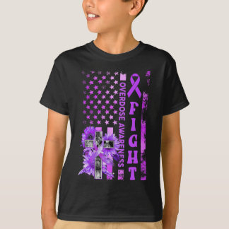 T-shirt Fight USA Flag Sunflower Christian Overdose Award