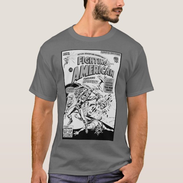 T-Shirt 'Fighting American' des années 1950 (Devant)