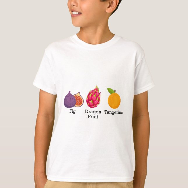 T-shirt Figue Fruit du Dragon Mandarine Fruit Subtil Anti  (Devant)