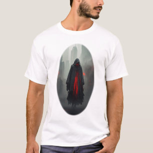 T-shirt Figure à capuchon foncé à Neon City