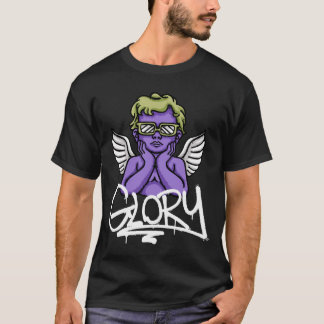 T-shirt Figure Angélique Avec Lunettes de Soleil streetwea