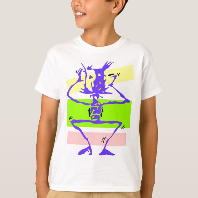 T-shirt Figure de bâton fou (Devant)
