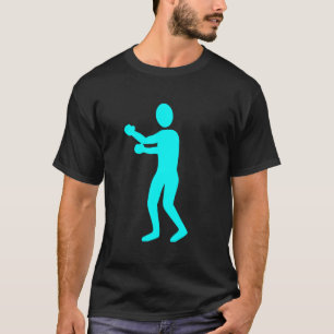 T-shirt Figure de boîte - Cyan