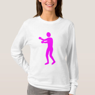 T-shirt Figure de boîte - Magenta