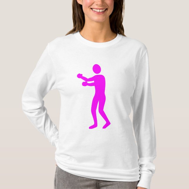 T-shirt Figure de boîte - Magenta (Devant)
