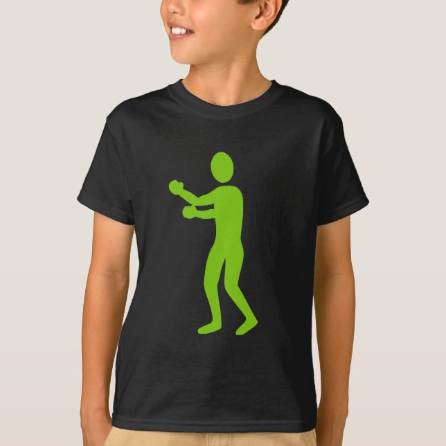 T-shirt Figure de boxe - Martian Green (Devant)
