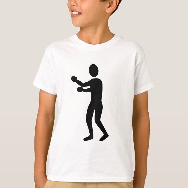 T-shirt Figure de boxe - Noir (Devant)