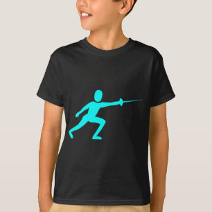 T-shirt Figure de clôture - Cyan