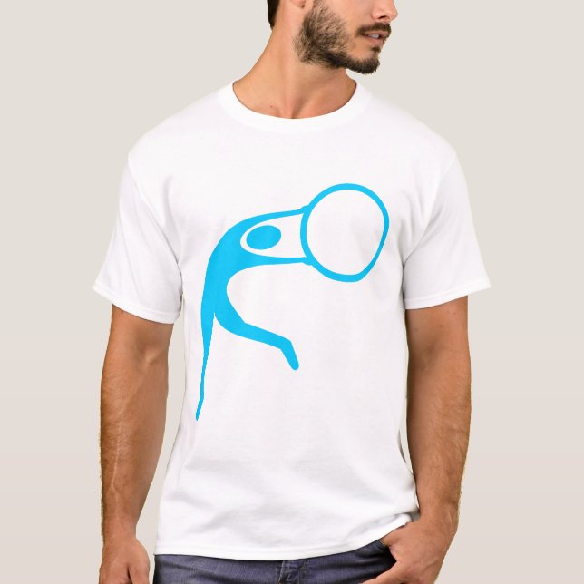 T-shirt Figure de gymnastique rythmique - bleu ciel (Devant)