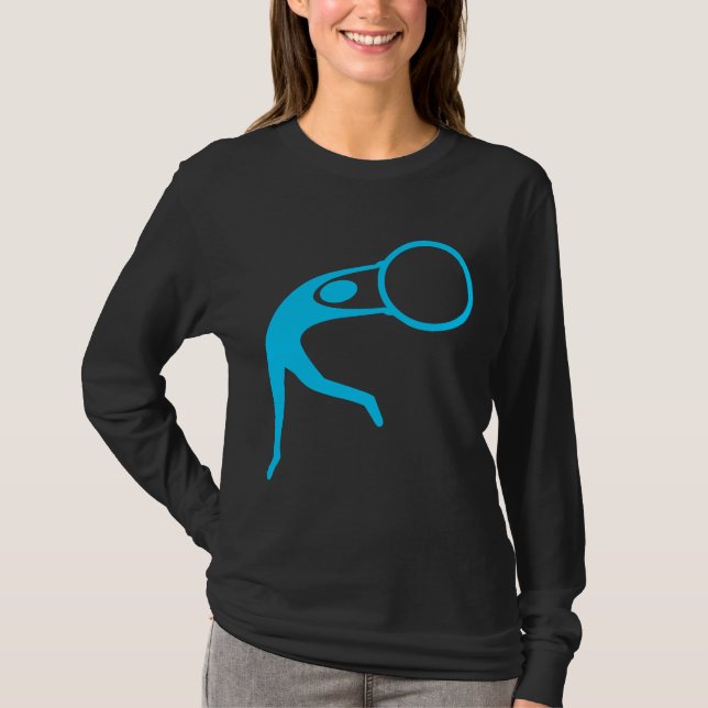 T-shirt Figure de gymnastique rythmique - bleu ciel (Devant)