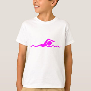 T-shirt Figure de natation - Magenta