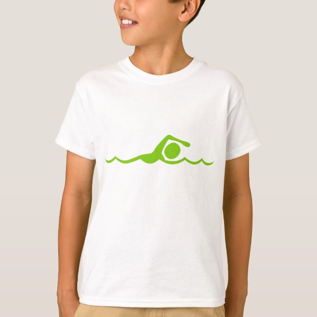 T-shirt Figure de natation - Martian Green (Devant)