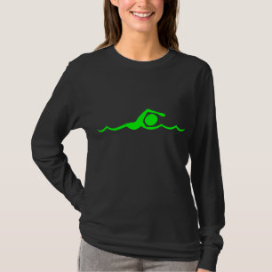 T-shirt Figure de natation - Vert
