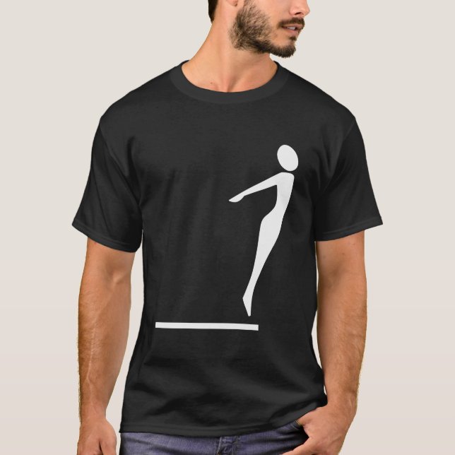 T-shirt Figure de plongée - Blanc (Devant)