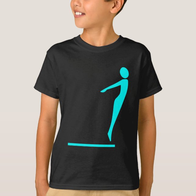 T-shirt Figure de plongée - Cyan (Devant)