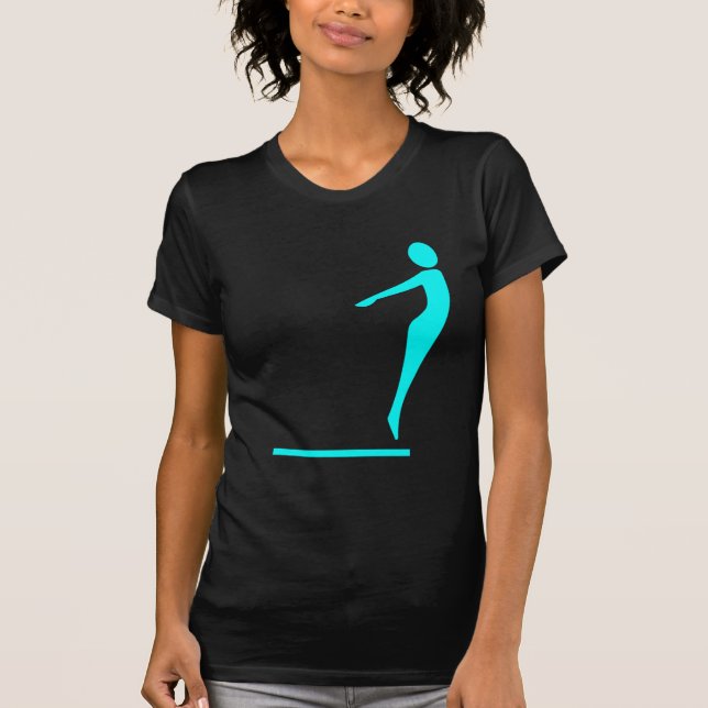 T-shirt Figure de plongée - Cyan (Devant)