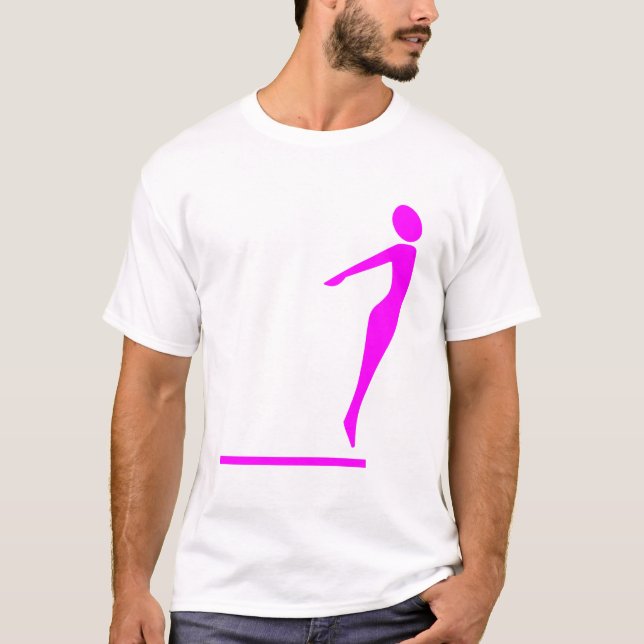 T-shirt Figure de plongée - Magenta (Devant)