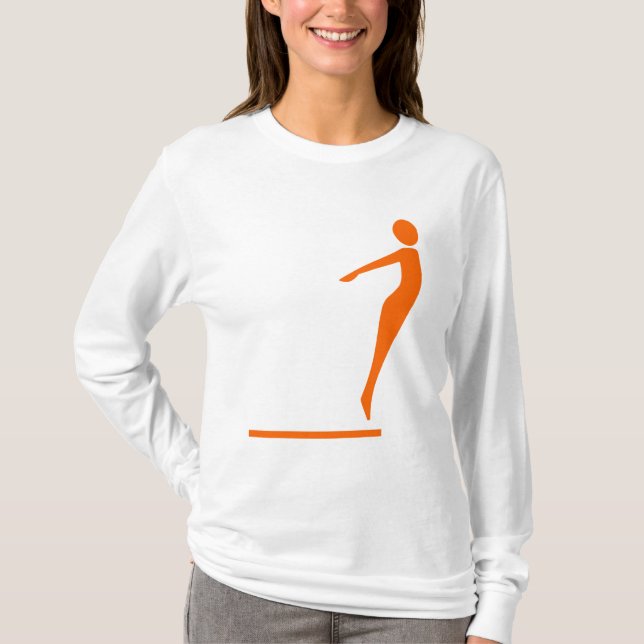 T-shirt Figure de plongée - Orange (Devant)