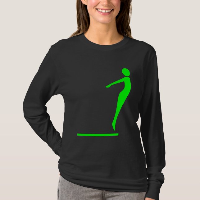 T-shirt Figure de plongée - Vert (Devant)