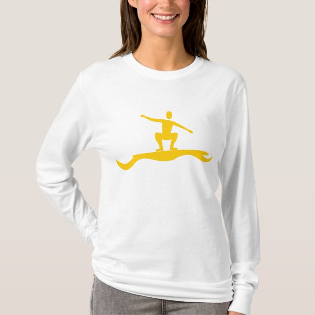 T-shirt Figure de surf - Ambre (Devant)