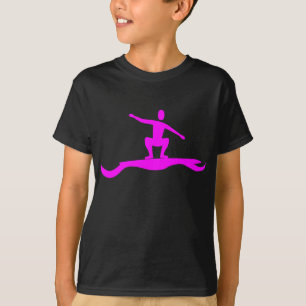T-shirt Figure de surf - Magenta