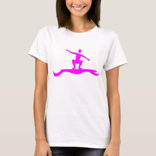T-shirt Figure de surf - Magenta