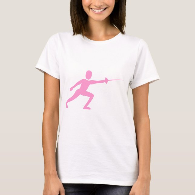 T-shirt Figure d'escrime - Rose (Devant)