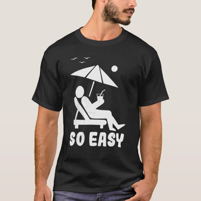 T-shirt Figure d'été Relaxez-vous facilement été Vaction P (Devant)