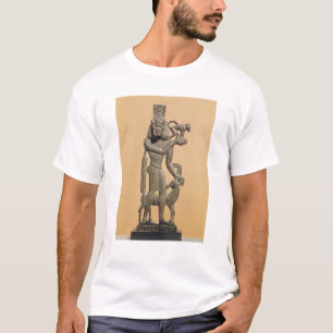 T-shirt Figure d'un homme tenant un singe