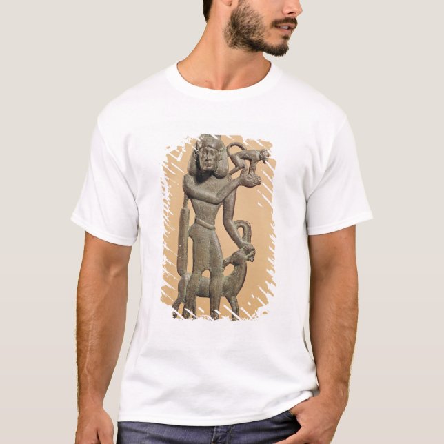 T-shirt Figure d'un homme tenant un singe (Devant)