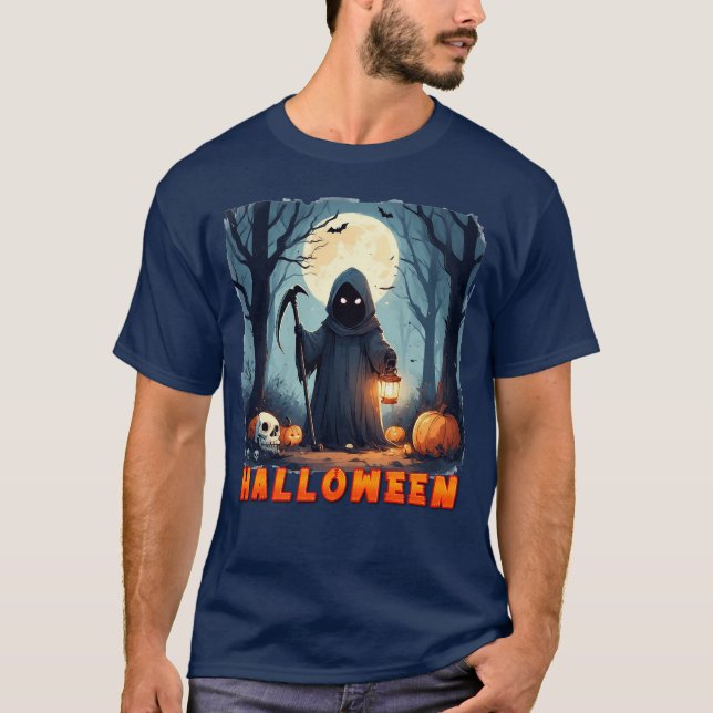 T-shirt Figure encapuchonnée tenant une lanterne (Devant)