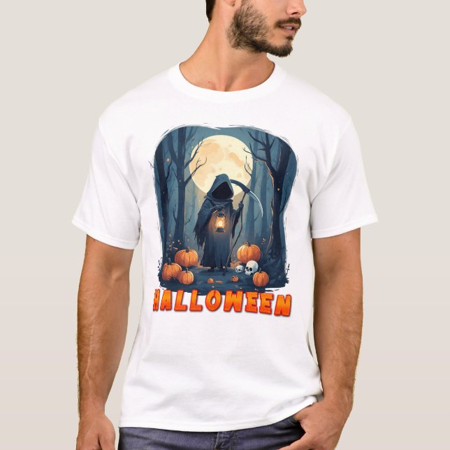 T-shirt Figure encapuchonnée tenant une lanterne (Devant)