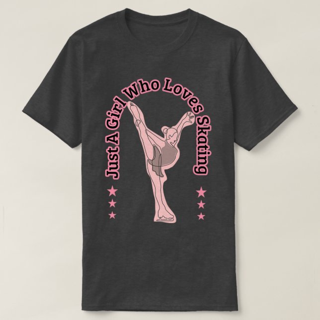 T-shirt Figure Patinage Juste Une Fille Qui Aime Patiner (Design devant)