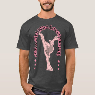 T-shirt Figure Patinage Juste Une Fille Qui Aime Patiner