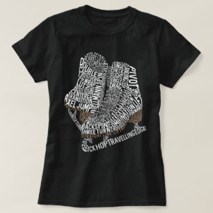 T-shirt Figure Patinage Word Art Patinage sur glace