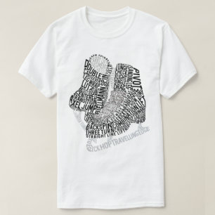 T-shirt Figure Patinage Word Art Patinage sur glace