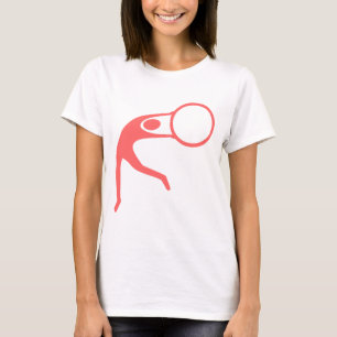T-shirt Figure rythmique gymnastique - rose tropicale