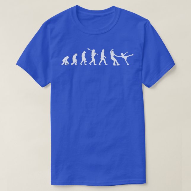 T-shirt Figure Skaters Human Evolution Darwin (Design devant)