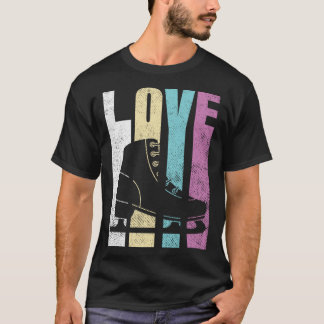 T-shirt Figure Skating Gift For Girls Ice Skate Design
