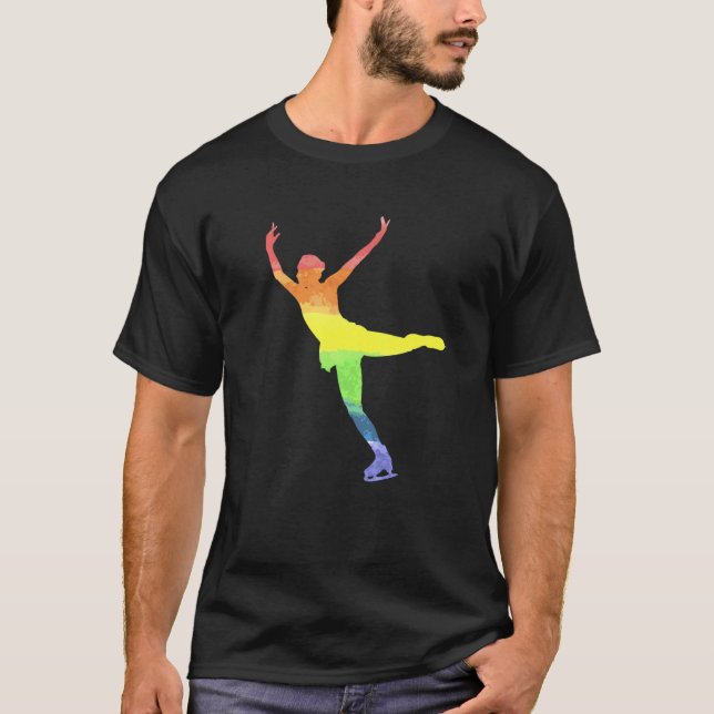 T-shirt Figure Skating Outfit LGBTQ+ Stuff Pride Rainbow (Devant)