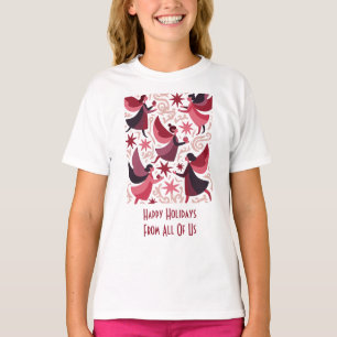 T-shirt Figures Angéliques Kitschmas Moderne du Milieu du