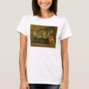 T-shirt Figures dans une taverne ou un café, 1720s (huile